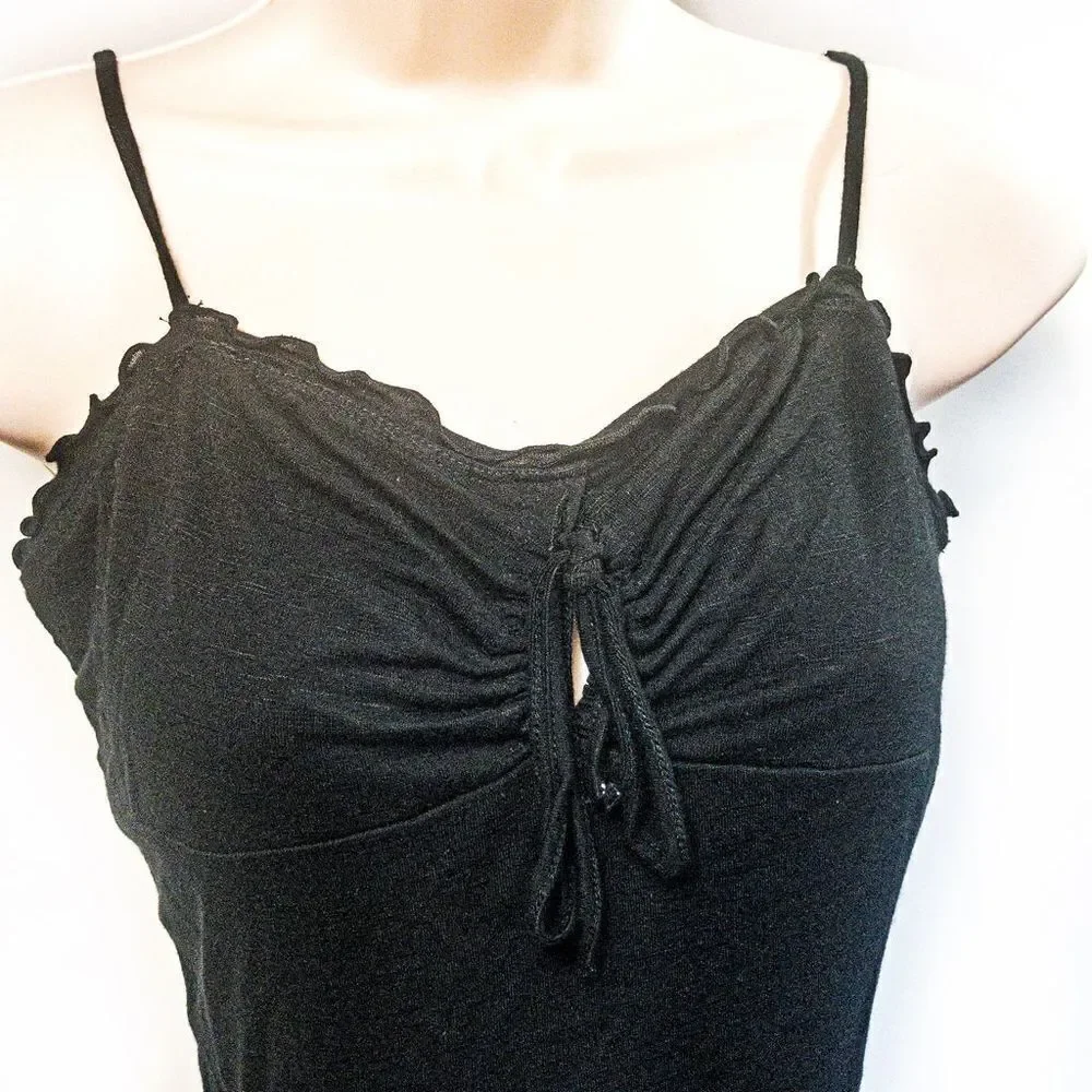 Two Pieces - Black Cropped Cami Sz M/S & Truce Daisy Dukes Jean Shorts Sz 3